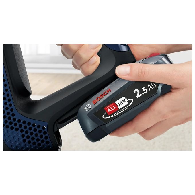 Bosch BCS611P4A Serie 6 Aspirapolvere Senza Filo Nero Blu Ideale per Pulizia Efficiente di Superfici in Casa
