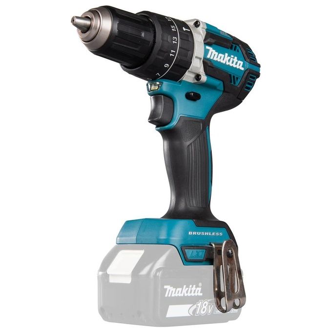 Makita Trapano Avvitatore a Percussione DHP484ZJ 18V 13mm 60Nm Motore Brushless (Batteria Non Inclusa)