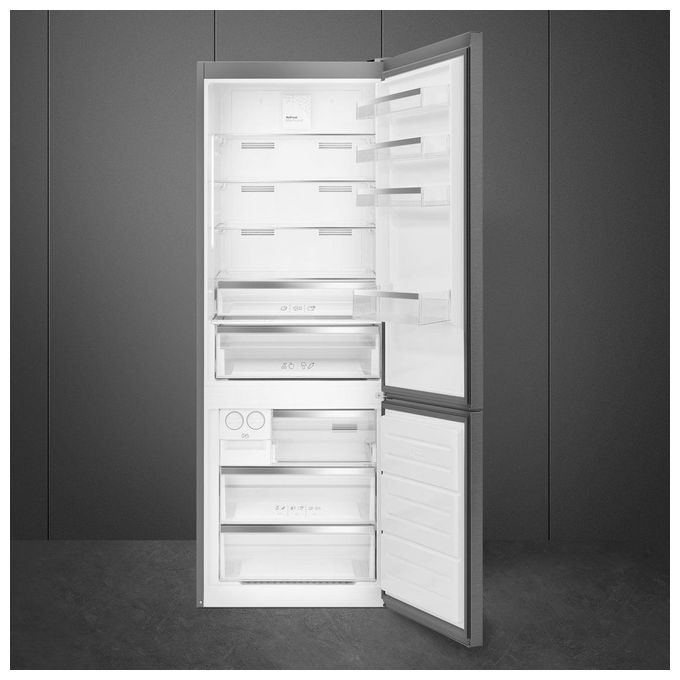 Smeg FC48XDNE Frigorifero Combinato Libera installazione 481 Litri No Frost Classe E Inox