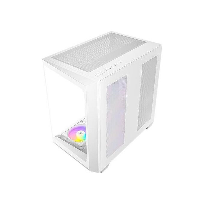 Antec C5 ARGB Bianco Ventole ARGB PWM da 7x120mm Incluse Porta di Tipo C 3.2 Gen 2 Pannelli Frontali e Laterali in Vetro Temperato Senza Cuciture