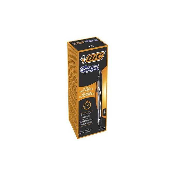 Bic Confezione 12 Penne Gel-Ocity Quick Nero