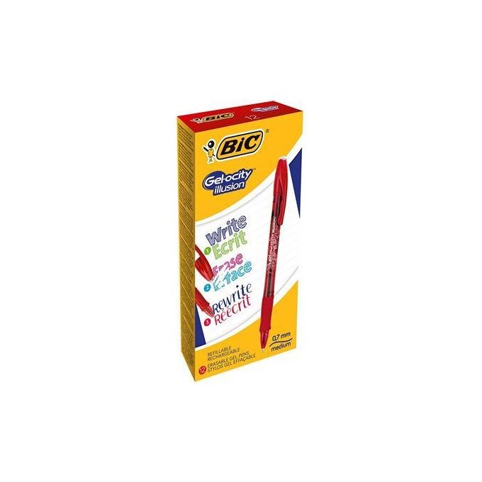 Bic 943442 Confezione 12 Penne Gel-Ocity Rosso