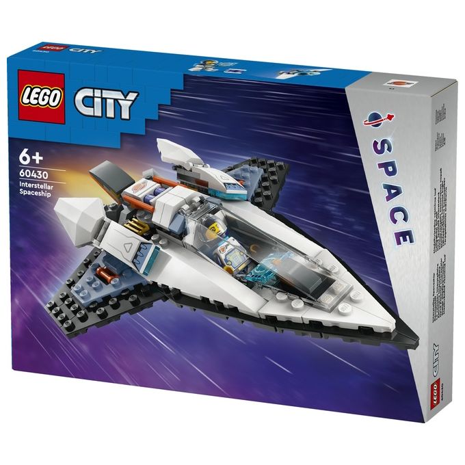 LEGO City 60430 Astronave Interstellare 60430-LEGO Giocattolo Gioco Spaziale per Bambini 6+ Anni con Navicella Minifigure e Drone Robot