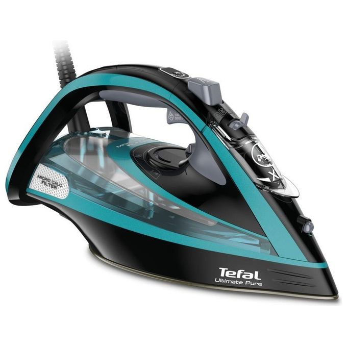 Tefal FV9844 Ultimate Pure Ferro da Stiro a Vapore Durilium Autoclean 3200W Nero Blu