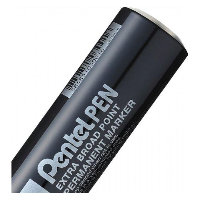 Pentel Confezione 6 Marcatori n50 Punta a Scalpello Nero