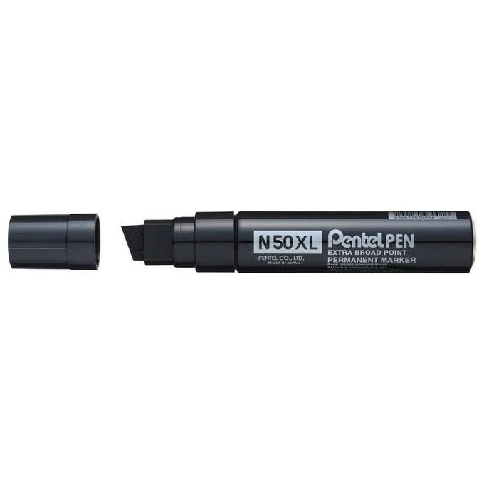 Pentel Confezione 6 Marcatori n50 Punta a Scalpello Nero