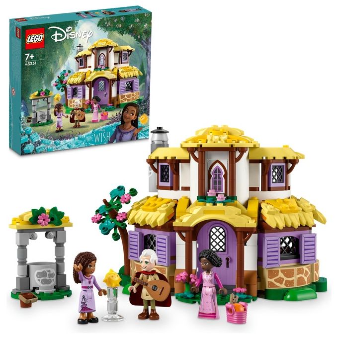 LEGO Disney Wish 43231 Il Cottage di Asha, Casa delle Bambole Giocattolo dal Film Wish, Idea Regalo per Bambine e Bambini
