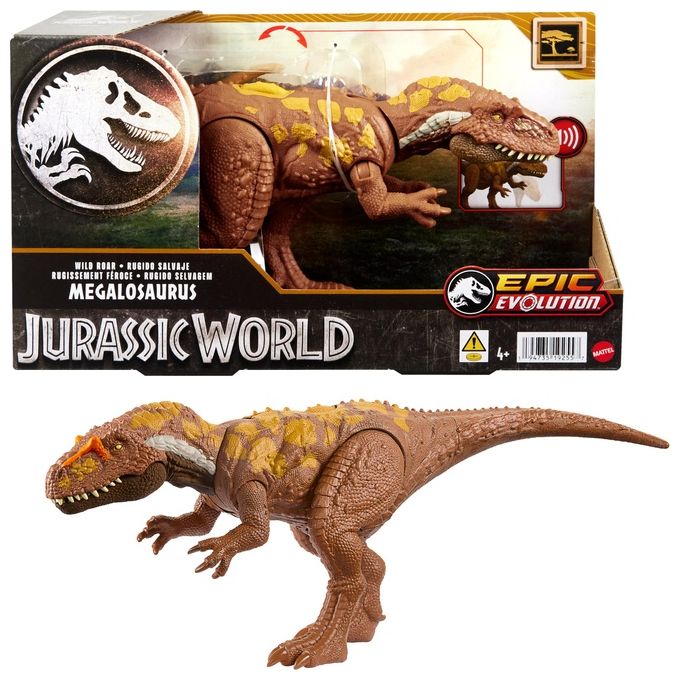 Mattel Jurassic World Ruggito Selvaggio Dinosauro Assortito 1 Pezzo