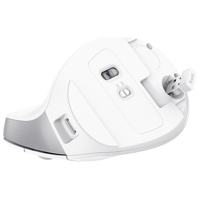 Trust Bayo II Mouse Ufficio Mano Destra RF Wireless Ottico 2400 DPI Bianco