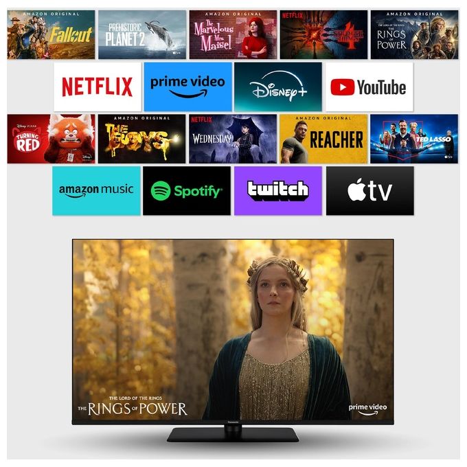 [ComeNuovo] Panasonic TV-50W80AEZ Smart TV 50 Pollici 4K Ultra HD Display QLED Sistema Fire TV HDR10 Wi-Fi Classe E colore Nero