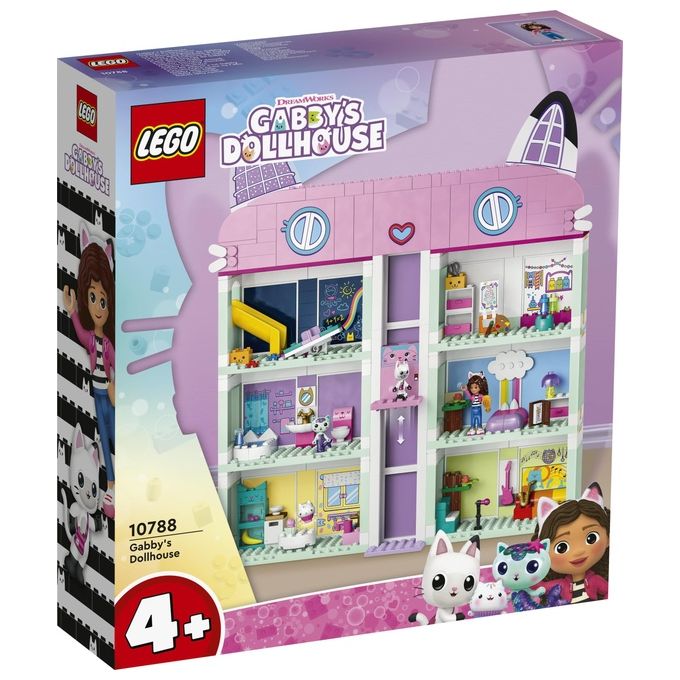 LEGO 10788 La Casa delle Bambole di Gabby, Casa Giocattolo a 4 Piani e 8 Stanze con i Personaggi di Gabby, Regalo Bambini 4+