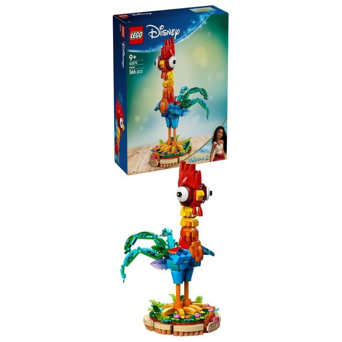 LEGO Heihei ǀ Disney dal Film Vaiana 2 Modello di Animale da Costruire con Parti Snodabili e Espositore Giochi per Bambini e Bambine da 9 Anni in su Idea Regalo di Compleanno da Collezione 43272