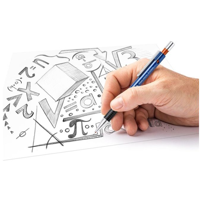 Staedtler 10 portamine mars Micro 0.5mm Pulsantino e Puntale in Metallo Gommino e mine hb