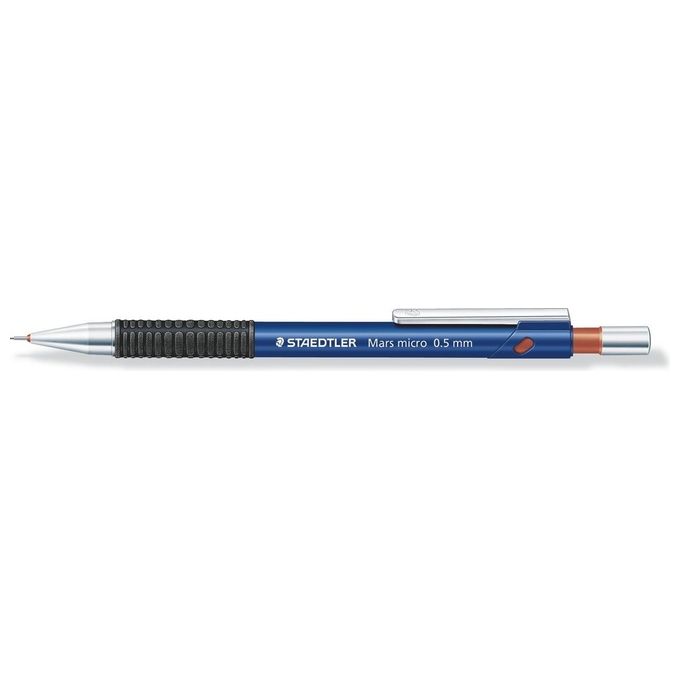 Staedtler 10 portamine mars Micro 0.5mm Pulsantino e Puntale in Metallo Gommino e mine hb