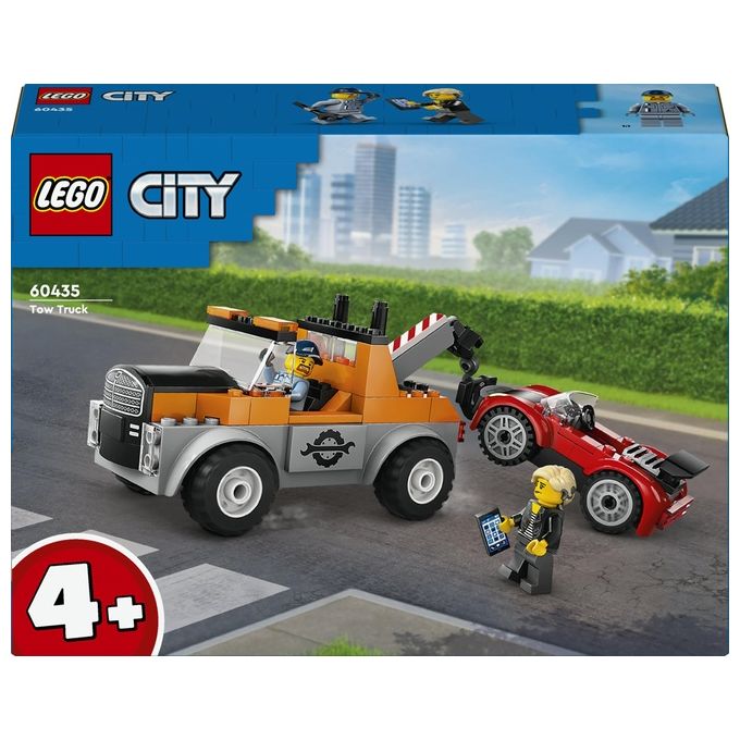 LEGO City Autogru' e Officina Auto Sportive Giocattolo Giochi Creativi da Meccanico per Bambini e Bambine da 4 Anni con Camion Carro Attrezzi e Macchina da Costruire Idea Regalo da Collezione 60435