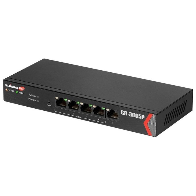 Edimax Long Range 5-Port Gigabit Web Managed Switch with 4 Poe Ports