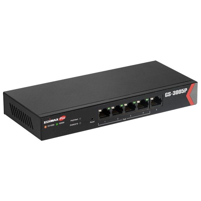 Edimax Long Range 5-Port Gigabit Web Managed Switch with 4 Poe Ports