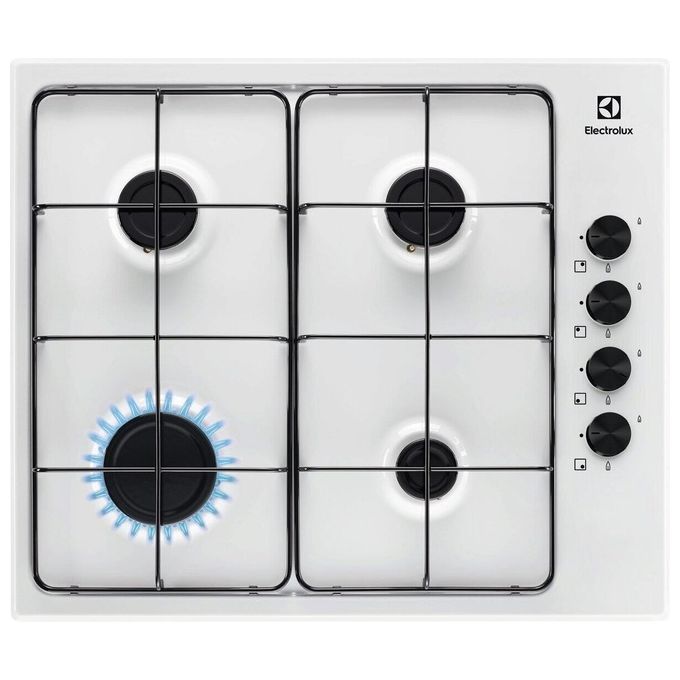 ELECTROLUX KGS6404W Piano Cottura 4 Fuochi a Gas da Incasso Larghezza 60 cm colore Bianco comandi laterali