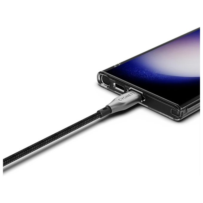 Cygnett Cavo Armato da USB-C a USB-C Nero 3mt