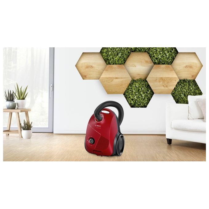 Bosch BGBS2RD1 Aspirapolvere con sacco Serie 2 Spazzola Tappeti-Pavimenti Rosso