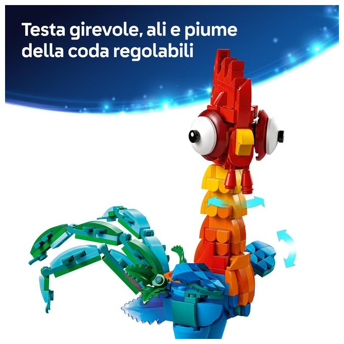 LEGO Heihei ǀ Disney dal Film Vaiana 2 Modello di Animale da Costruire con Parti Snodabili e Espositore Giochi per Bambini e Bambine da 9 Anni in su Idea Regalo di Compleanno da Collezione 43272