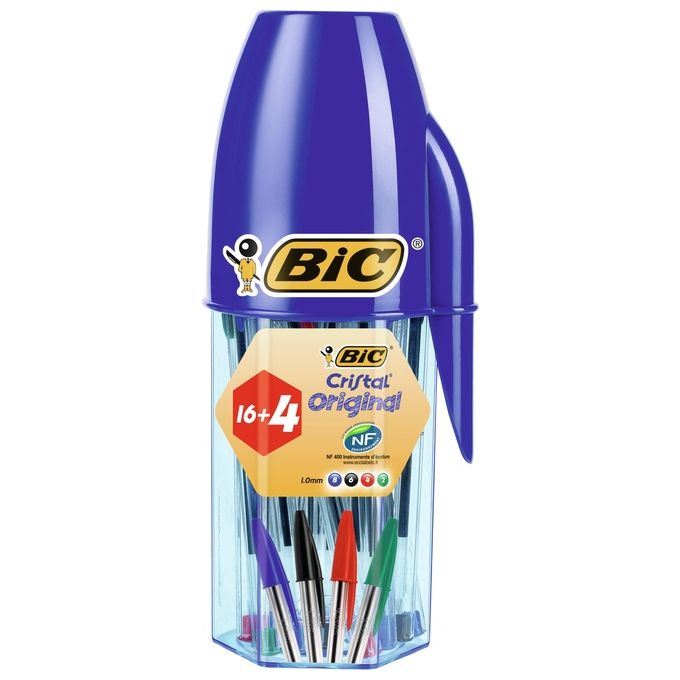 Bic Confezione 20-Blister Penne Colorate Mega Cristal