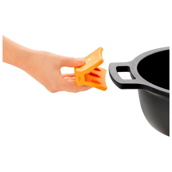 Casseruola bassa antiaderente con coperchio e 2 manici in silicone Diametro 40 cm
