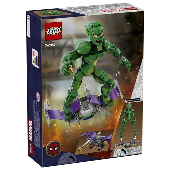 LEGO Marvel 76284 Personaggio Costruibile di Goblin, Gioco per Bambini 8+, Action Figure Snodabile del Nemico di Sider-Man