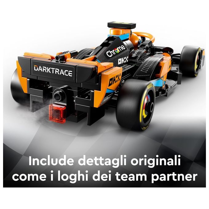 LEGO Speed Champions 76919 Mono Splitposto da Corsa McLaren Formula 1 2023, Macchina Giocattolo F1 per Bambini 9+, Auto da Costruire