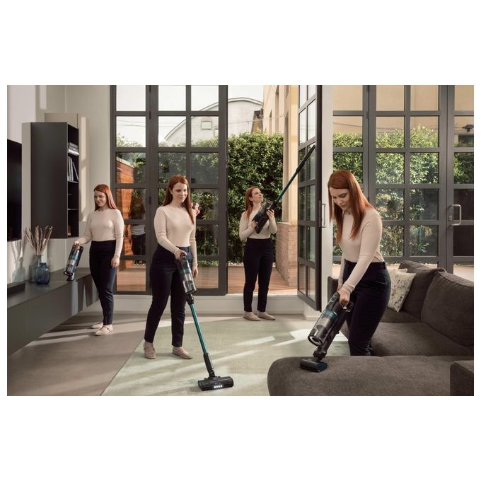 Hoover HF1P10P 011 Scopa Elettrica senza filo Aspirapolvere senza Sacco Ciclonica Potenza 165 Watt colore Nero e Blu