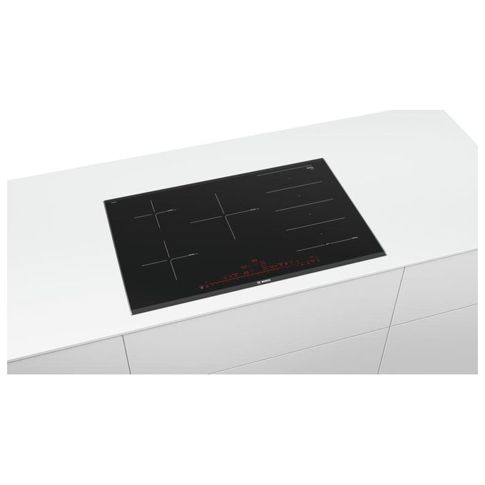 Bosch Serie 8 PXV875DV1E Piano cottura a induzione in vetroceramica  80 cm 1 zona Flex e 3 standard 5 Livelli PerfectFry DirectSelect Premium Home Connect  Nero