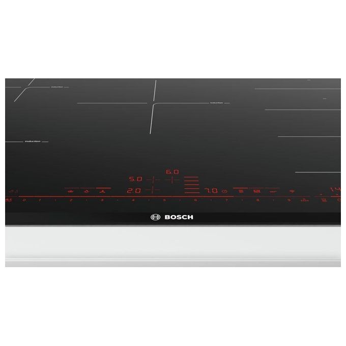 Bosch Serie 8 PXV875DV1E Piano cottura a induzione in vetroceramica  80 cm 1 zona Flex e 3 standard 5 Livelli PerfectFry DirectSelect Premium Home Connect  Nero