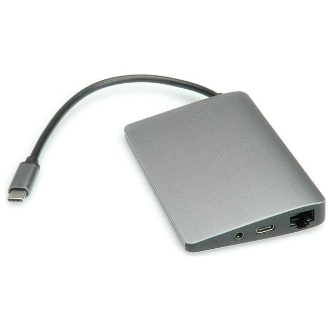 Nilox RO12.02.1021 Replicatore di Porte e Docking Station per Notebook Cablato Usb 3.2 Gen 2 Type-C Grigio