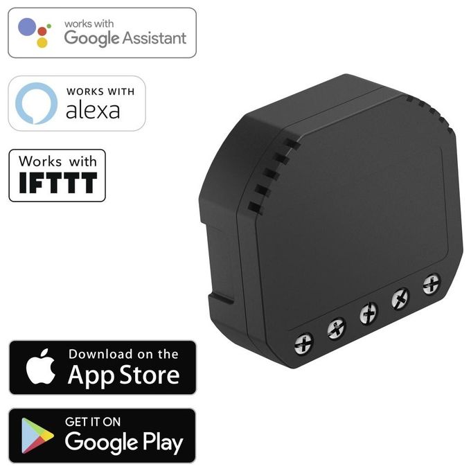 Hama 00176556 Interruttore WiFi da Incasso Smart Home 2300W 230V compatibile Alexa Google Home Apple Siri colore Grigio