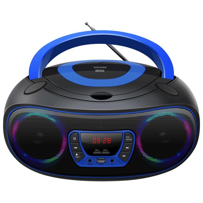 Denver TCL-212BT Lettore Cd Portatile Nero-Blu