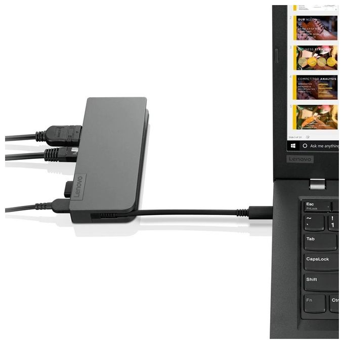 Lenovo Powered Usb-C Travel Hub Docking Station Usb-C Vga Hdmi WW