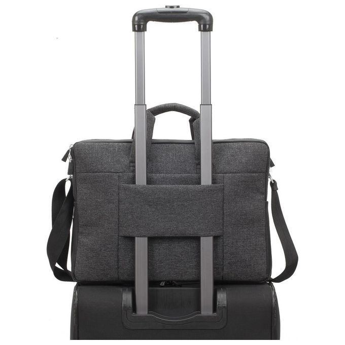 Rivacase Borsa a Spalla per MacBook Pro 16 Pollici - Nera