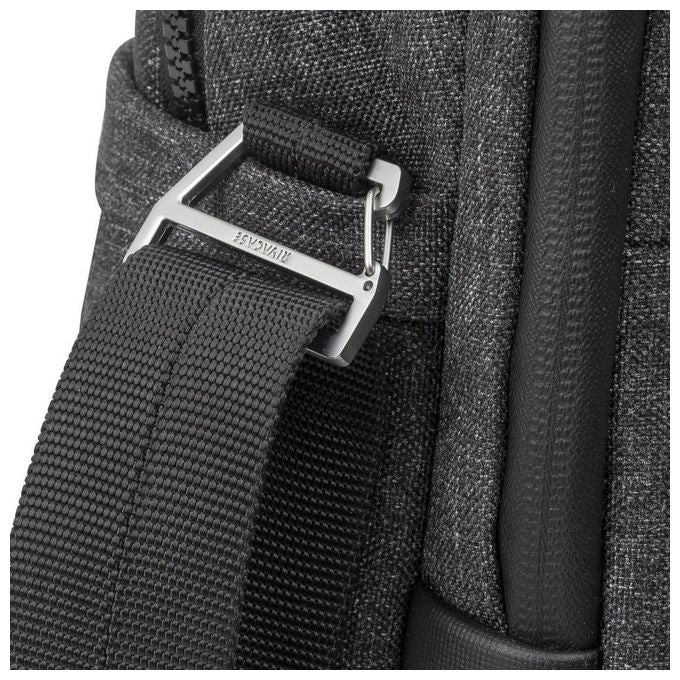 Rivacase Borsa a Spalla per MacBook Pro 16 Pollici - Nera