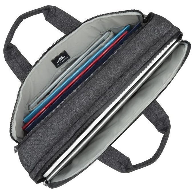 Rivacase Borsa a Spalla per MacBook Pro 16 Pollici - Nera