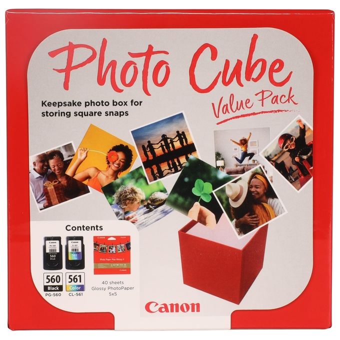 Canon PG-560 - CL-561 Photo Cube Value Pack PP-201 13x13cm 40 Fogli