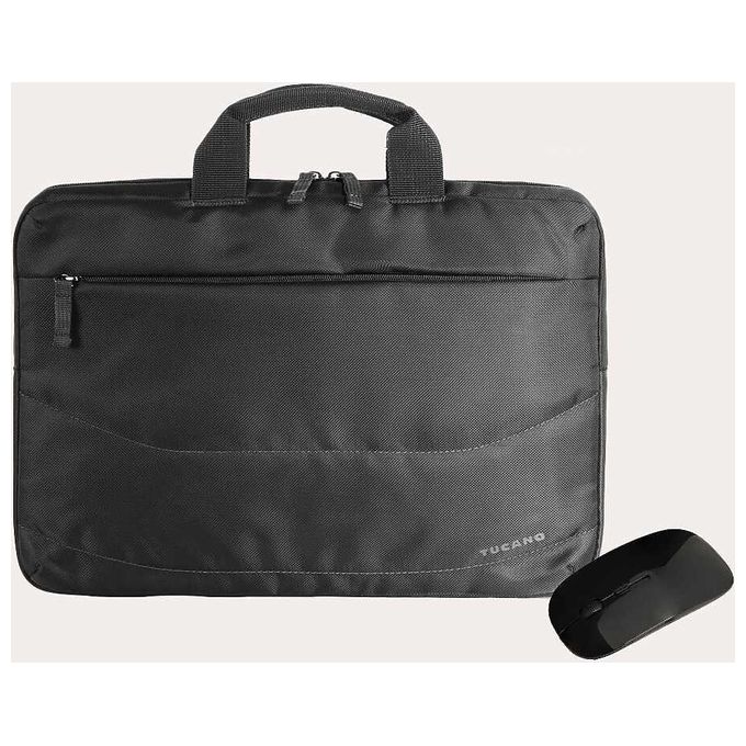Tucano Kit Borsa per Notebook Fino a 14'' con Mouse Nero