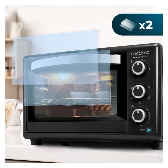 Cecotec Forno BakeandToast 3090 Black Gyro 30 Litri 1500W 5 Funzioni con Girarrosto
