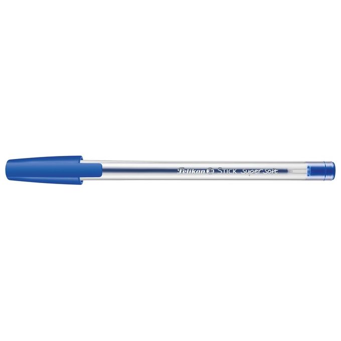 Pelikan 601467 Stick Super Soft Penna a Sfera Punta Media 1 mm Confezione 50 pezzi colore Blu
