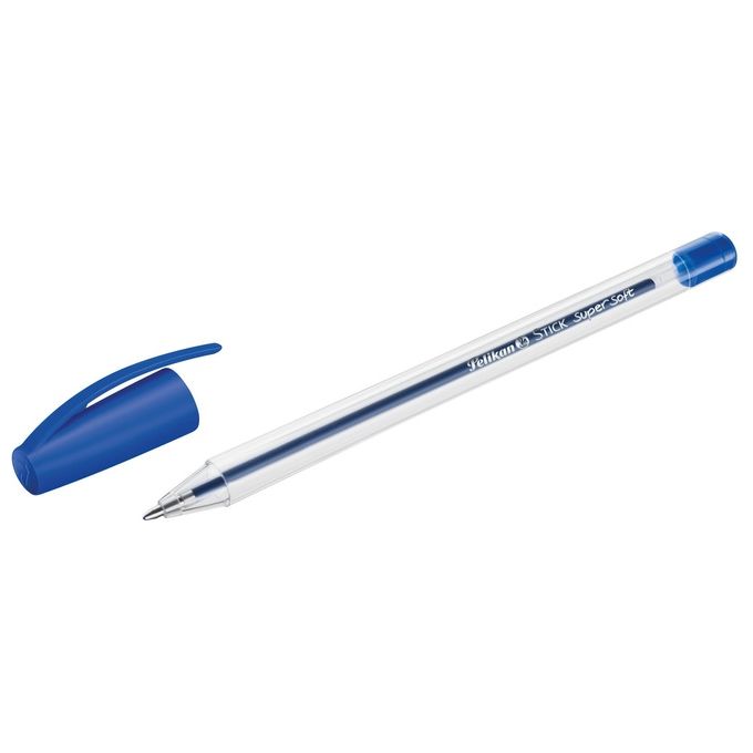 Pelikan 601467 Stick Super Soft Penna a Sfera Punta Media 1 mm Confezione 50 pezzi colore Blu