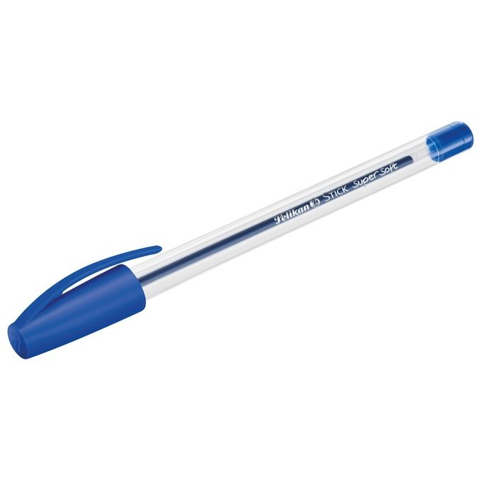 Pelikan 601467 Stick Super Soft Penna a Sfera Punta Media 1 mm Confezione 50 pezzi colore Blu