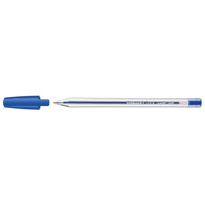 Pelikan 601467 Stick Super Soft Penna a Sfera Punta Media 1 mm Confezione 50 pezzi colore Blu