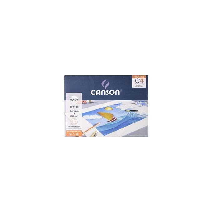 Canson Pochette c4 24x33cm 20fg Ruvido