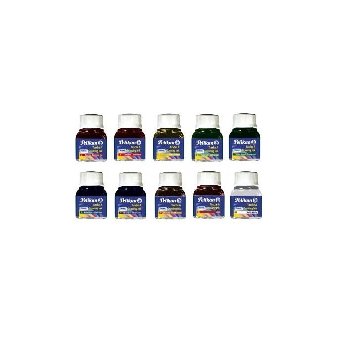 Pelikan Confezione 10 Pezzi Inchiostro China Colori Assorti