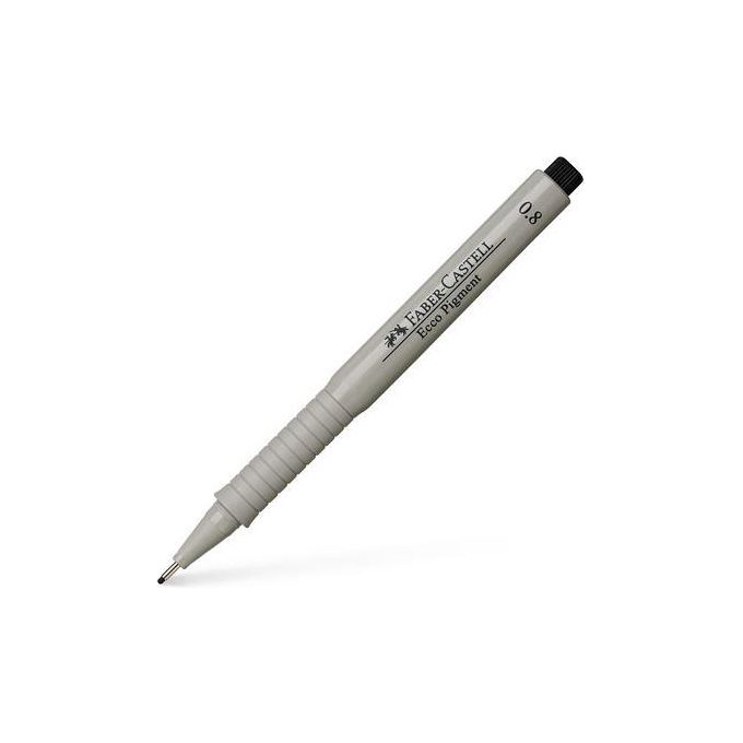 Faber Castell Confezione 10 Penne Ecco-Pigment 0,8mm Nero