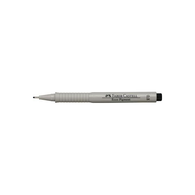 Faber Castell Confezione 10 Penne Ecco-Pigment 0,8mm Nero